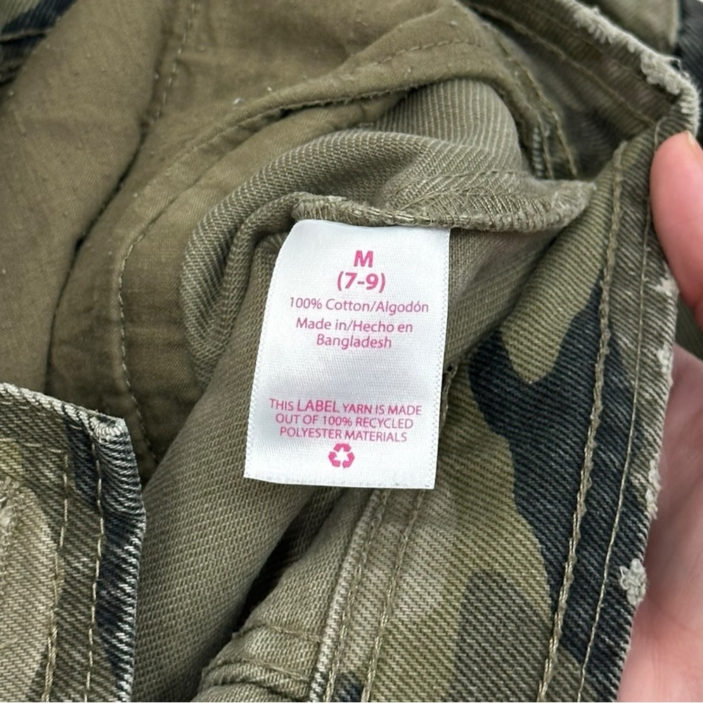 No Boundaries Green Camo Denim Jacket - Junior Size Medium - Picture 3 of 7